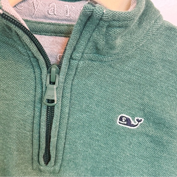 Vineyard Vines Forest Green Quarter-Zip Pullover - Picture 6 of 7